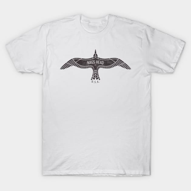 Nags Head, NC Summertime Vacationing Bird Flight T-Shirt by Contentarama